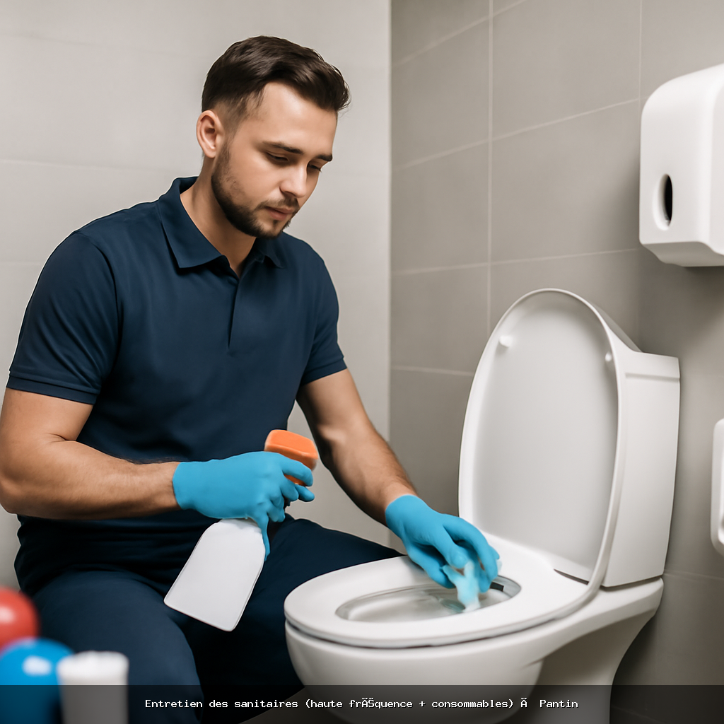 Entretien des sanitaires (haute fréquence + consommables) à Pantin