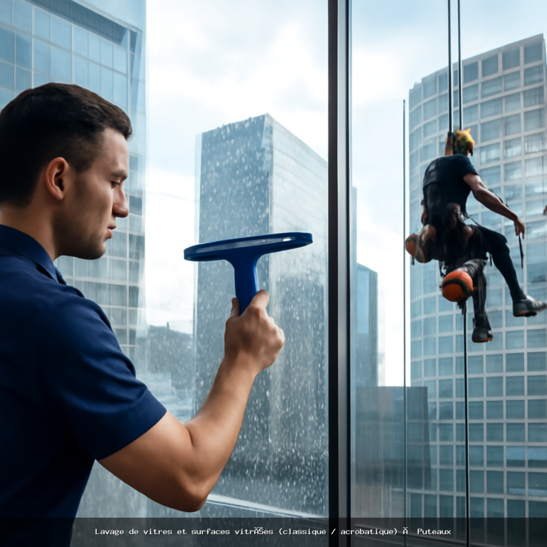 Lavage de vitres et surfaces vitrées (classique / acrobatique) à Puteaux