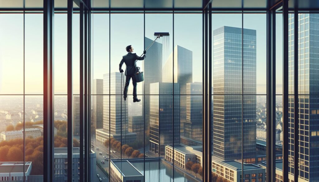 Lavage de vitres et surfaces vitrées (classique / acrobatique) à Nanterre