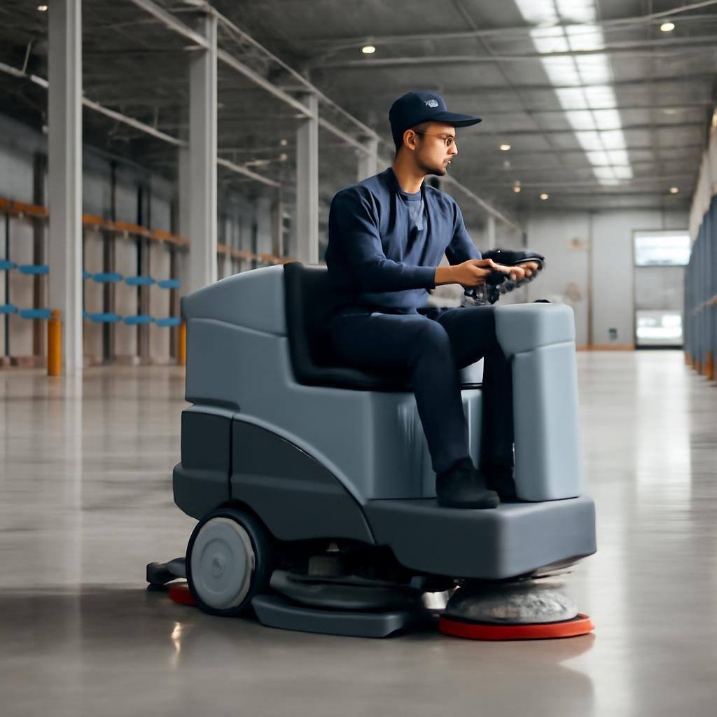 Nettoyage d'entrepôts (autolaveuse grandes surfaces) à Meaux